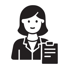 Female Entrepreneur icon or logo isolated sign symbol vector illustration - high quality black style vector icons