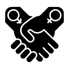 Handshake icon or logo isolated sign symbol vector illustration - high quality black style vector icons