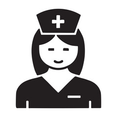 Nurse icon or logo isolated sign symbol vector illustration - high quality black style vector icons