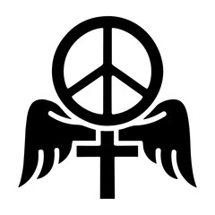 Peace and Spirituality icon or logo isolated sign symbol vector illustration - high quality black style vector icons