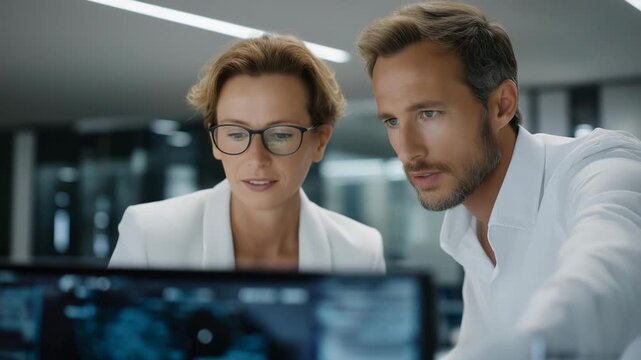 Data scientists collaborating around holographic quantum computing projection in modern workspace, symbolizing advanced algorithms, scientific precision, and next-generation data exploration.