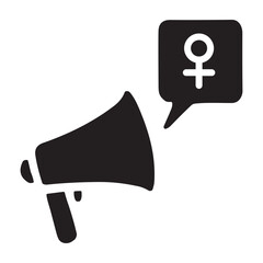 Woman's Voice icon or logo isolated sign symbol vector illustration - high quality black style vector icons