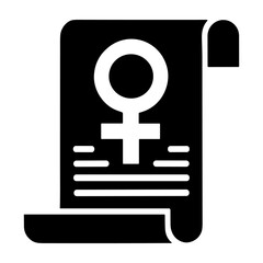 Women's Rights icon or logo isolated sign symbol vector illustration - high quality black style vector icons