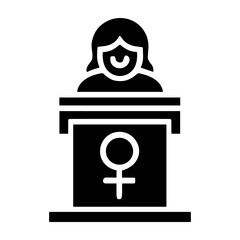 Women's Speech icon or logo isolated sign symbol vector illustration - high quality black style vector icons