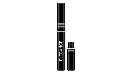 Obraz premium Black cosmetic tube labeled ELEGANCE with cap removed
