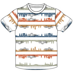 adventure car boys t shirt print illustrations
