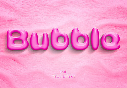 Pink Bubblegum Text Effect