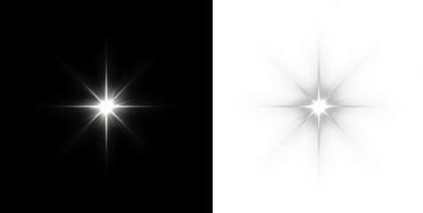 Golden sun star with glowing rays, lens flare, bright lightburst, and magic overlay.