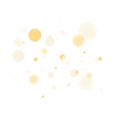 Gold dust light bokeh overlay featuring glowing Christmas sparkle particles, shimmering glitter clouds, and radiant festive illumination isolated on transparent background perfect for elegant winter 