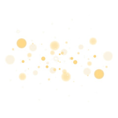 Christmas gold dust bokeh overlay with shimmering glitter particles, glowing confetti clouds, and radiant holiday sparkle perfect for festive banners, winter invitations, and transparent vector design