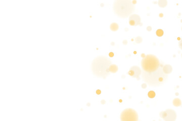 Elegant Christmas gold bokeh overlay with luminous dust particles, floating glitter specks, and warm shimmering clouds perfect for holiday greeting cards and premium decorative compositions
