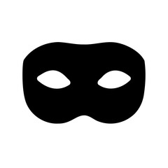Fototapeta premium Black silhouette of an eye mask costume for masquerade or performance art