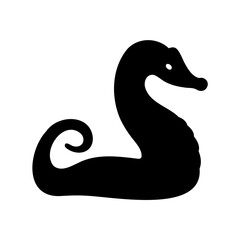 silhouette of a sea-serpent