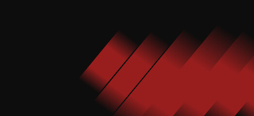 Modern abstract background featuring red geometric diagonal stripes with gradient shadows on a dark surface, ideal for technology, business, or sports themes.