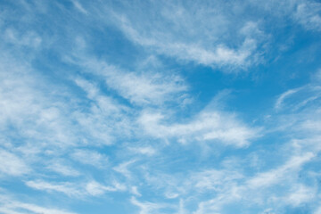 Autumn blue sky with clouds