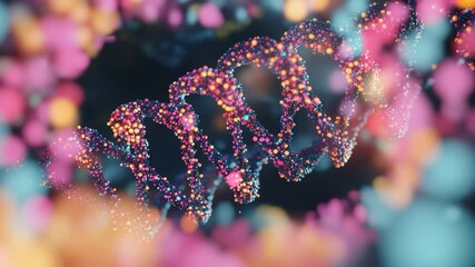 Exploring the intersection of mathematics and genetics through colorful DNA strands and equations, mathematical equations over dna strands - Powered by Adobe