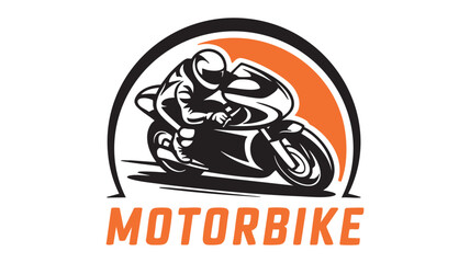 Fototapeta premium Motorcycle racer sportbike logo vector Vector
