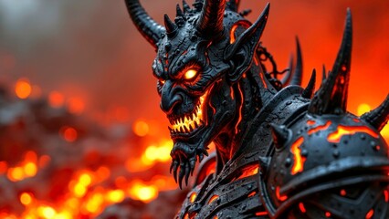 Close up of Flame Scene, Magic Shadow, Dark Wind, and Side Face