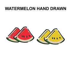 Healthy food vector illustration watermelon in a hand drawn style. Perfect for nutrition, diet content, meal prep, and educational design.