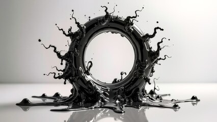 Dynamic diagram of black liquid circular jet