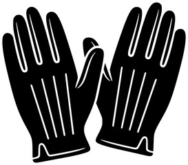 gardening illustration garden silhouette tool logo gloves icon work outline glove spring nature equipment green care agriculture hand soil shape women vector graphic background