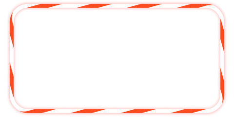 Fototapeta premium Christmas Border Vector with Striped Frame. Festive red and white striped border frame with shadow on a clean background. Ideal for Christmas designs, Xmas invitations, or holiday decorations. Vector