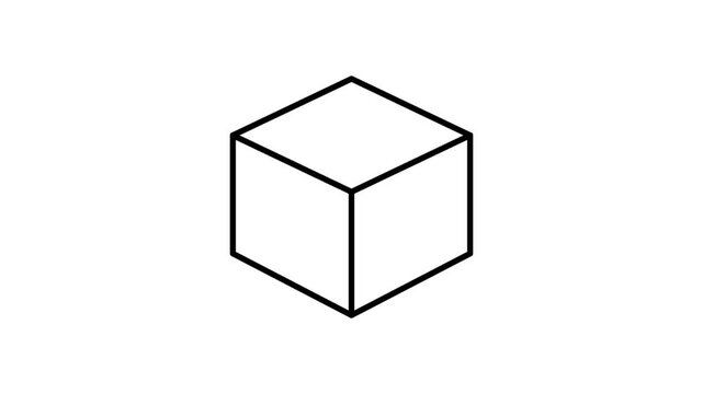 A bright yellow cube displayed against a deep black backdrop.