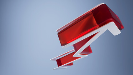 Arrow 3d rendering for abstract content