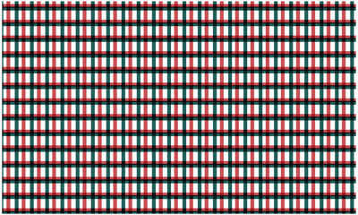 Seamless tartan fabric texture features a captivating red and green striped pattern for designs