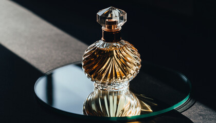 perfume bottle on white background