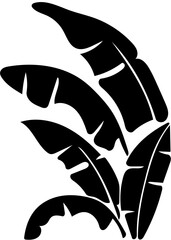 Banana leaf silhouette collection for tropical summer design