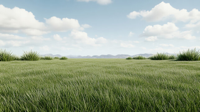 Peaceful soft grassy plains blank middle area eef