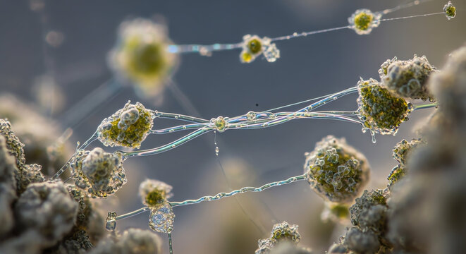 Microscopic Mold Clusters with Thin Filaments