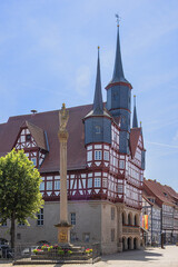 The historic town hall of Dudersstatd, for which this town is famous