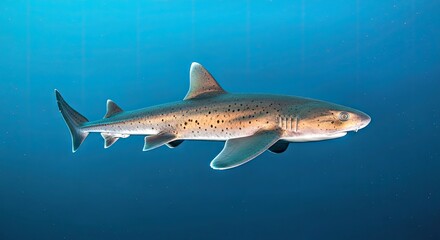 Rare Frilled Shark Swimming in the Dark Depths of the Ocean