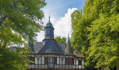 View of the Popperode Fountain House, a significant architectural and cultural monument of the city of M&uuml;hlhausen in Thuringia