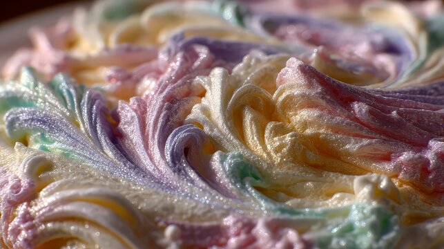 Luxury Abstract Floral Cream Swirl With Petal-Like Curves And Soft Golden Lighting &mdash; Elegant Organic Pattern