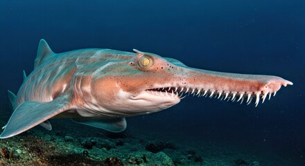 Marine Hatchetfish With Bioluminescent Body in Deep Ocean Waters