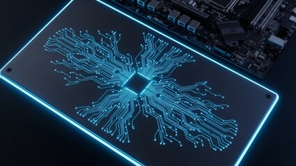 Glowing Circuit Board Technology with Data Connections