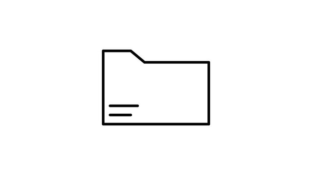 Vector illustration of a file folder icon, featuring a simple design with a tab at the top for easy identification.