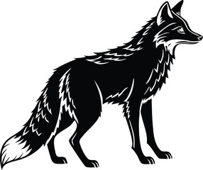 Stylized fox silhouette design