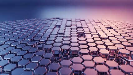 Naklejka premium Shimmering Hexagonal Surface With Depth