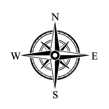 Top view of a compus editable vector