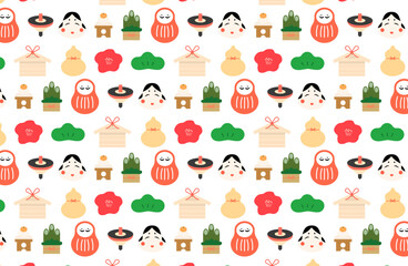 お正月・年賀状に使える縁起の良い背景素材　　