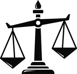Balance justice scale legal equality vector