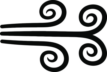 Wind swirl breeze symbol vector illustration