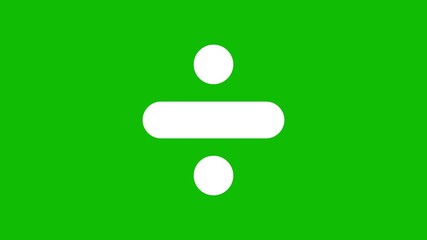 Division icon animation. mathematics calculating sign symbol motion. representing digital math icon 4k video footage. - Powered by Adobe