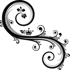 Royal Decorative Swirl Ornament Vector