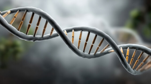 DNA strand closeup molecular structure science concept genetic research biotechnology double helix detailed abstract background - Powered by Adobe