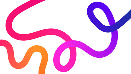 Curvy Rainbow Lines Minimalist and abstract Background Design